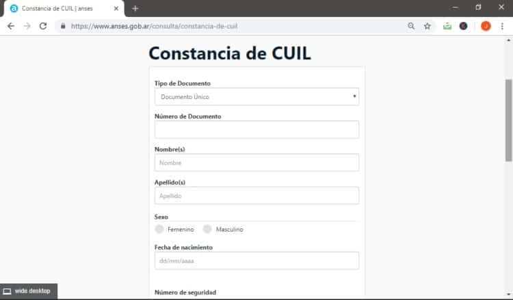 constancia CUIL